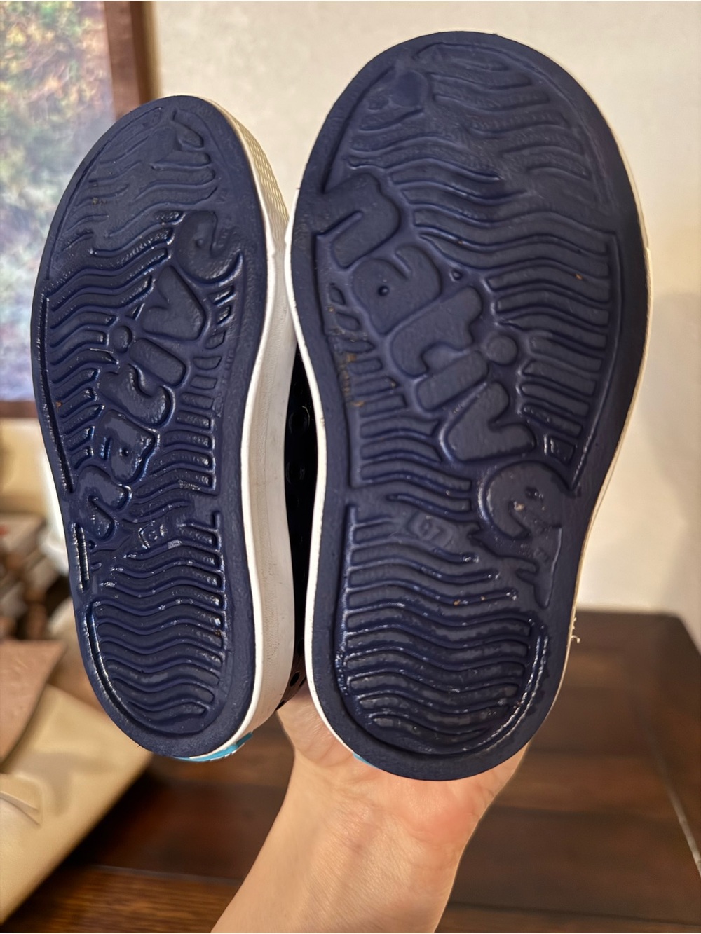 Native Shoes Kids Navy Blue & White Sneakers